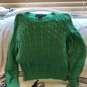 Size M 100% cotton RALPH LAUREN CABLE KNIT SWEATER